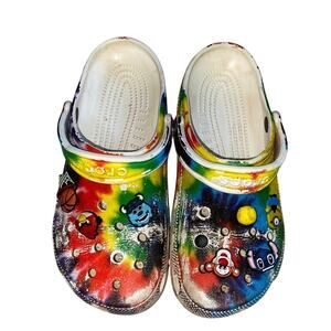Crocs Rainbow Tye Dye Jibbitz Charms Men 8 Women 10